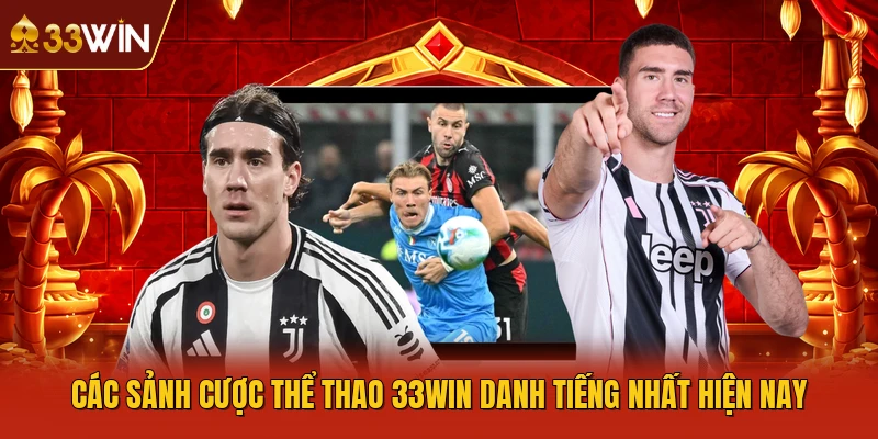 Các sảnh cược thể thao 33WIN danh tiếng nhất hiện nay